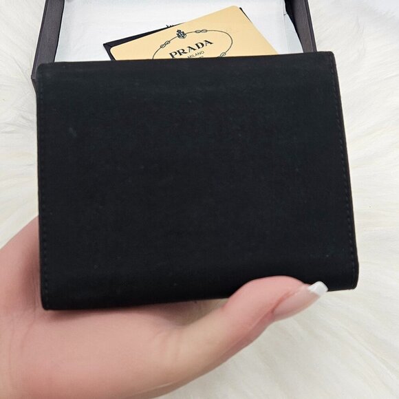 Prada Black Nylon and Leather Trifold Wallet - Picture 10 of 17